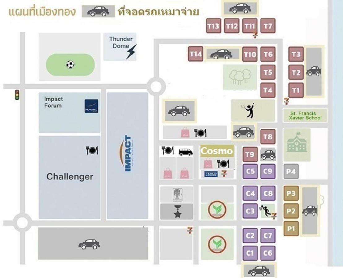 Condo C6 IMPACT Nonthaburi Esterno foto